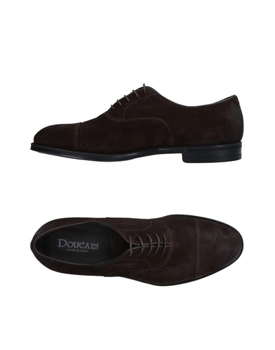 Doucal's Laced Shoes In Dark Brown