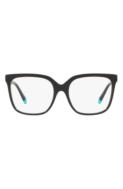Tiffany & Co 52mm Square Reading Glasses In Black
