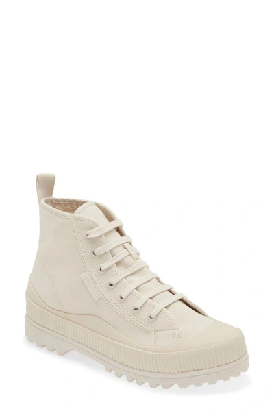 Superga 2469 Alpina Wave Tape High Top Trainer In Total Beige Light