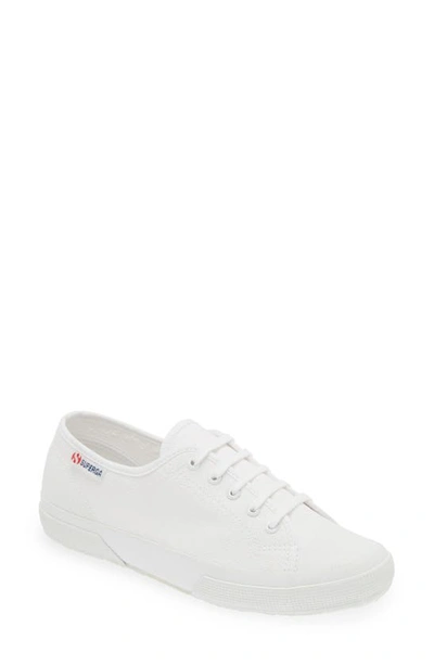 Superga 2725 Nude Low Top Trainer In White Nude