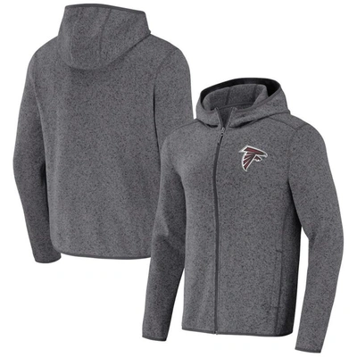 Nfl X Darius Rucker Collection By Fanatics Gray Atlanta Falcons Fleece Pullover Hoodie In Heather Charcoal