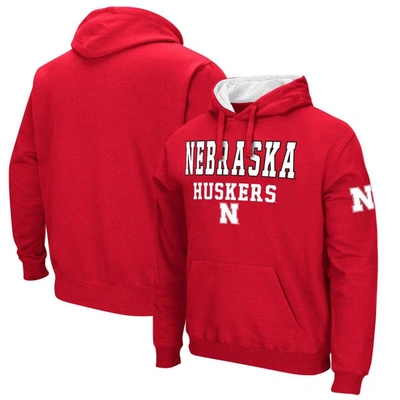 Colosseum Scarlet Nebraska Huskers Sunrise Pullover Hoodie