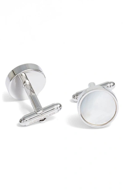 Clifton Wilson Mother-of-pearl Cuff Links In White