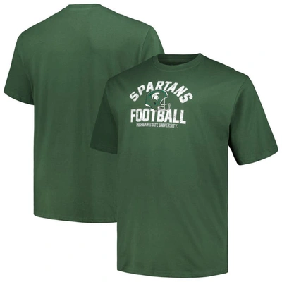 Champion Green Michigan State Spartans Big & Tall Football Helmet T-shirt