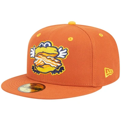 New Era Orange Montgomery Biscuits Theme Nights Montgomery Bacon Biscuits  59fifty Fitted Hat