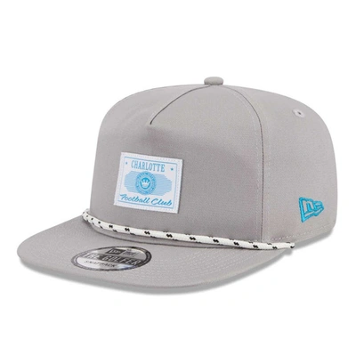 New Era Gray Charlotte Fc Established Patch 9forty A-frame Trucker Adjustable Hat