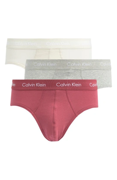 Calvin Klein 3-pack Stretch Cotton Briefs In Ccw B10 Grey He