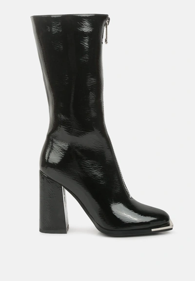 London Rag Year Round High Heeled Calf Boots In Multi