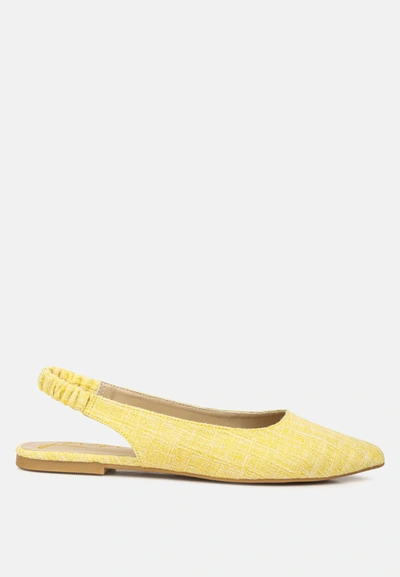 London Rag Amirah Slingback Ballet Flats In Yellow