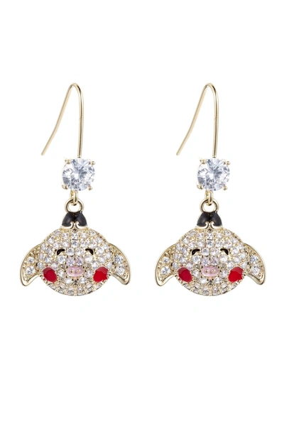 Eye Candy La Piggie Earrings In Gold