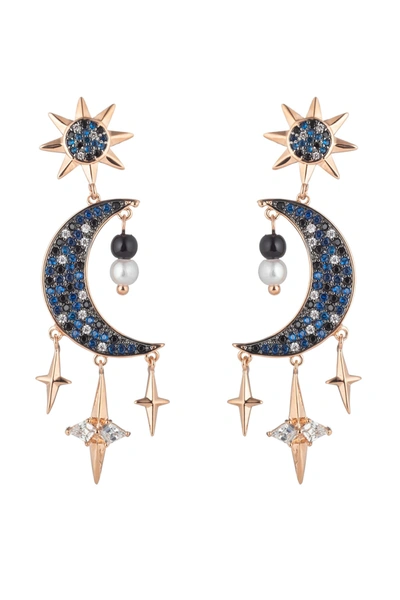 Eye Candy La Qamar Cz Earrings In Gold