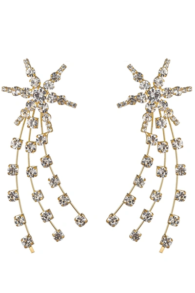 Eye Candy La North Star Fringe Drop Earring In Gold