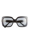 Swarovski 55mm Square Sunglasses In Black