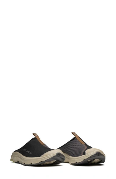 Salomon Gender Inclusive Rx Slide 3.0 Slip-on Shoe In Black/plum Kitten/feather Grey