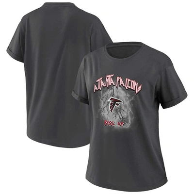 Wear By Erin Andrews Charcoal Atlanta Falcons Boyfriend T-shirt