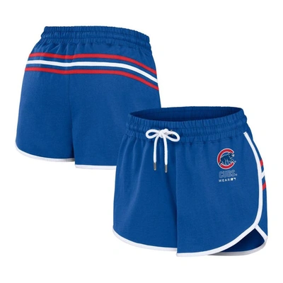 Wear By Erin Andrews Royal Chicago Cubs Logo Shorts