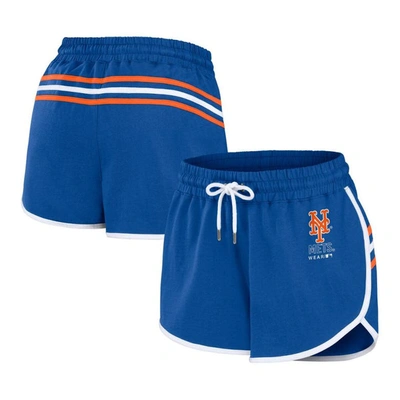 Wear By Erin Andrews Royal New York Mets Logo Shorts