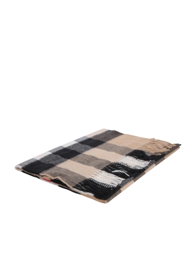 Burberry Cashmere Check Scarf In Multi