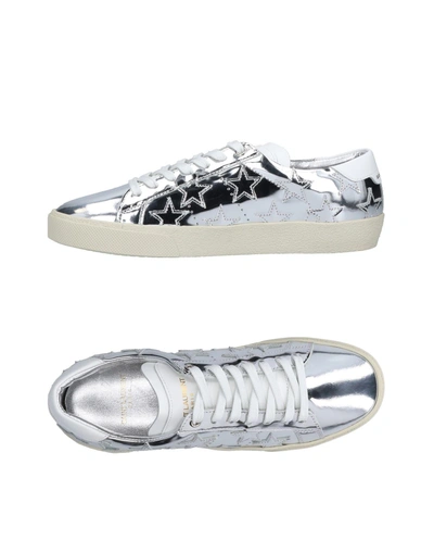 Saint Laurent Sneakers In Silver