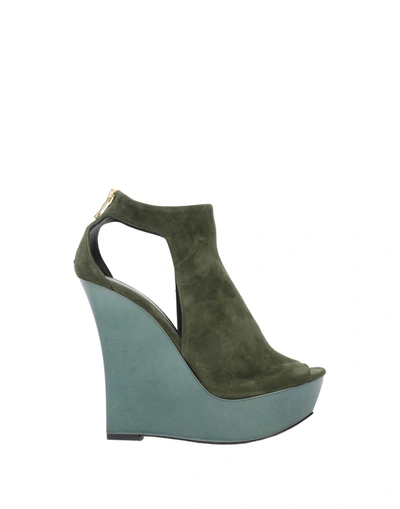 Balmain Ankle Boot In Military Green