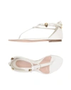 Alexander Mcqueen Toe Strap Sandals In White