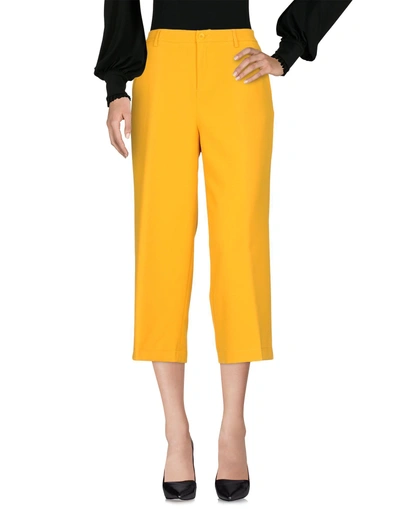 Liu •jo Woman Trousers Ocher Size 4 Polyester, Elastane