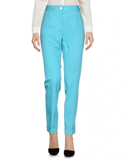 Dolce & Gabbana Casual Trousers In Turquoise