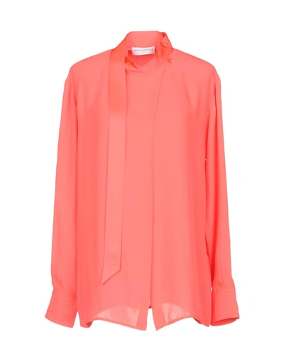 Amanda Wakeley Shirts & Blouses With Bow In Coral