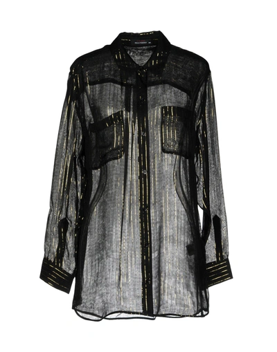Kate Moss Equipment Striped Shirt In Black