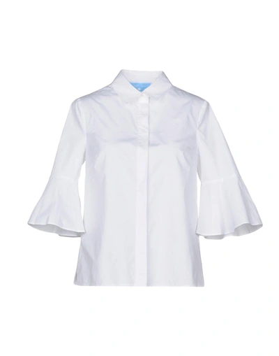 Draper James Solid Color Shirts & Blouses In White