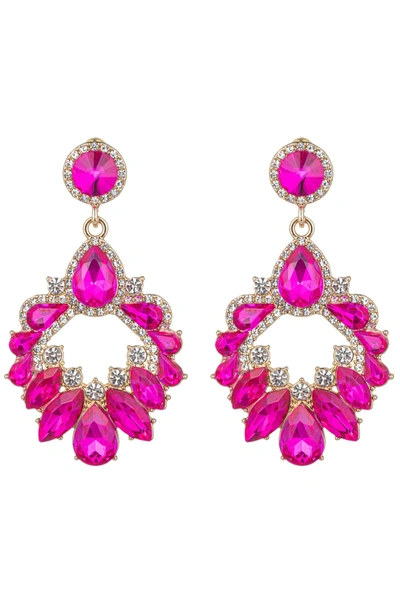 Eye Candy La Ari Hot Pink Statement Earring