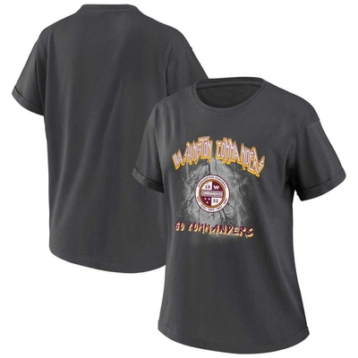 Wear By Erin Andrews Charcoal Washington Commanders Boyfriend T-shirt