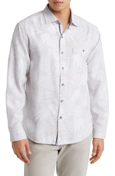Tommy Bahama Canyon Beach Cloudy Fronds Flannel Button-up Shirt In Asheen