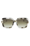 Diff Sandra 54mm Gradient Square Sunglasses In Kombu/ Olive Gradient