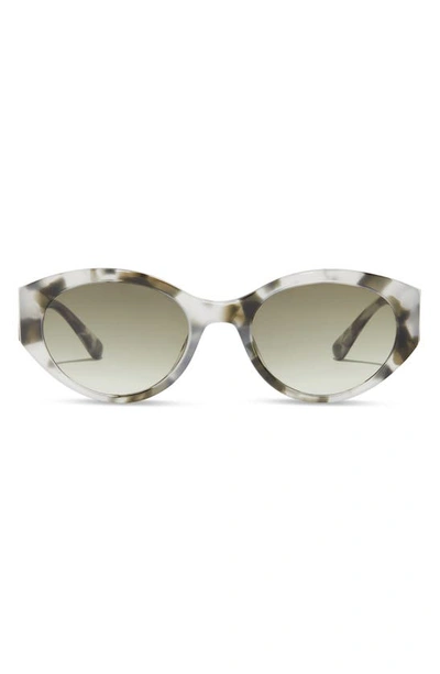 Diff Linnea 55mm Oval Sunglasses In Kombu/ Olive Gradient