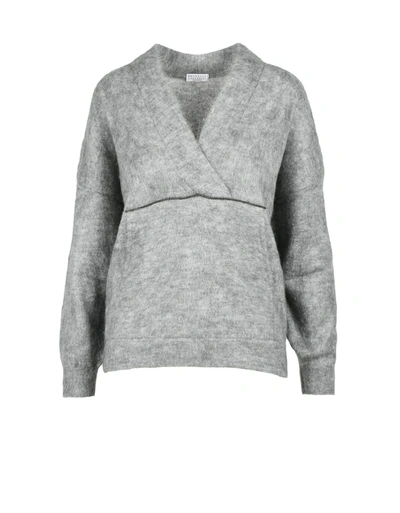 Brunello Cucinelli Womens Gray Sweater