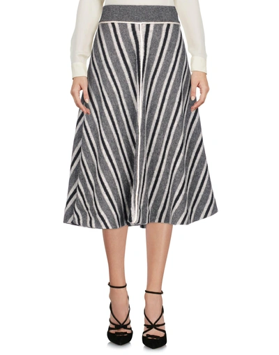 Miu Miu Knee Length Skirt In Grey