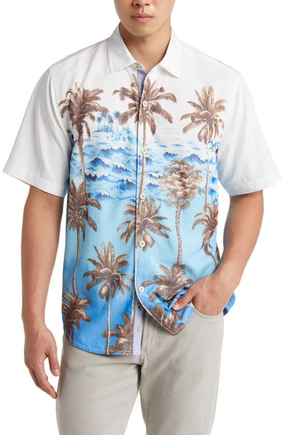 Tommy Bahama Mojito Bay Playa Palms Short Sleeve Button-up Shirt In Coconut