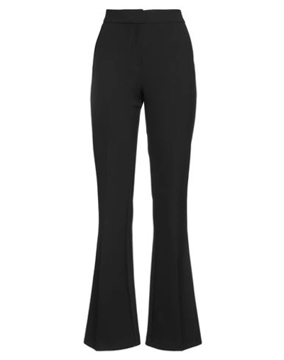 Simona Corsellini Woman Pants Black Size 12 Polyester, Viscose, Cotton, Elastane