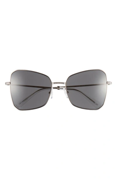 Swarovski 57mm Butterfly Sunglasses In Silver