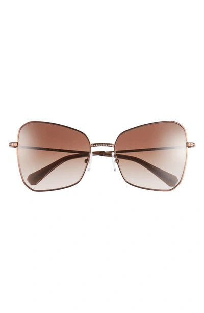 Swarovski 57mm Butterfly Sunglasses In Bronze