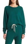 The Great The College French Terry Sweatshirt In Green Grove