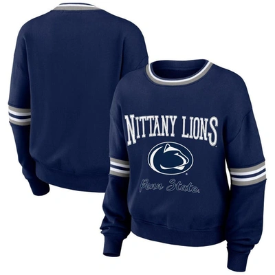 Wear By Erin Andrews Navy Penn State Nittany Lions Vintage Pullover Sweatshirt