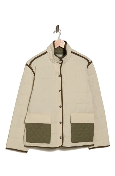 Blanknyc Colorblock Quilted Jacket In Fair And Square