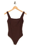 Good American Compression Corset Bodysuit In Dark Cocoa001