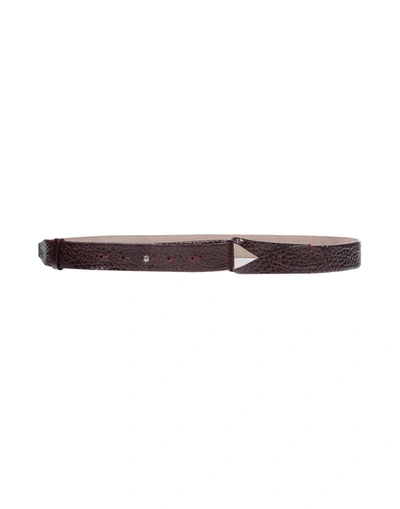 Brunello Cucinelli Belts In Dark Brown