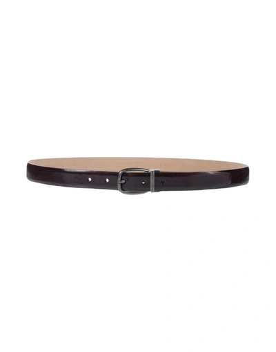 Dolce & Gabbana Leather Belt In Cocoa
