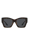 Versace 55mm Square Sunglasses In Havana
