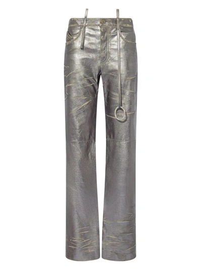 Attico Silver Long Trousers