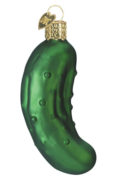 Old World Christmas Pickle Glass Ornament In Green